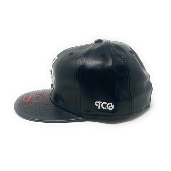 6 Visions - The Cap Guys TCG / Inspired Exclusives PU Black/White Strapback Cap - Picture 3 of 6
